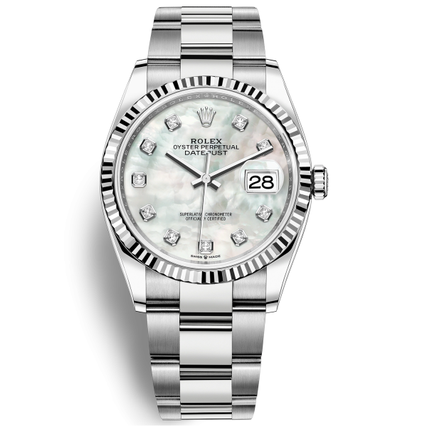Đồng Hồ ROLEX DATEJUST 36 126234 MẶT SỐ VỎ TRAI TRẮNG DÂY ĐEO OYSTER