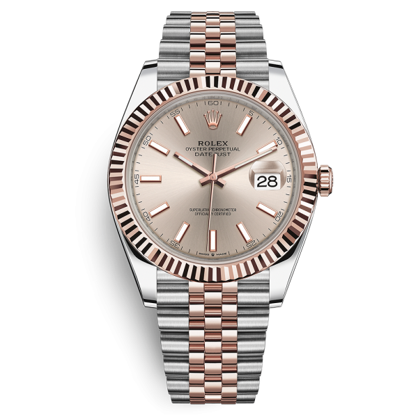 Rolex Datejust 41mm Sundust Dial Everose Gold 126331 dây Jubilee, mối nối 5 mảnh