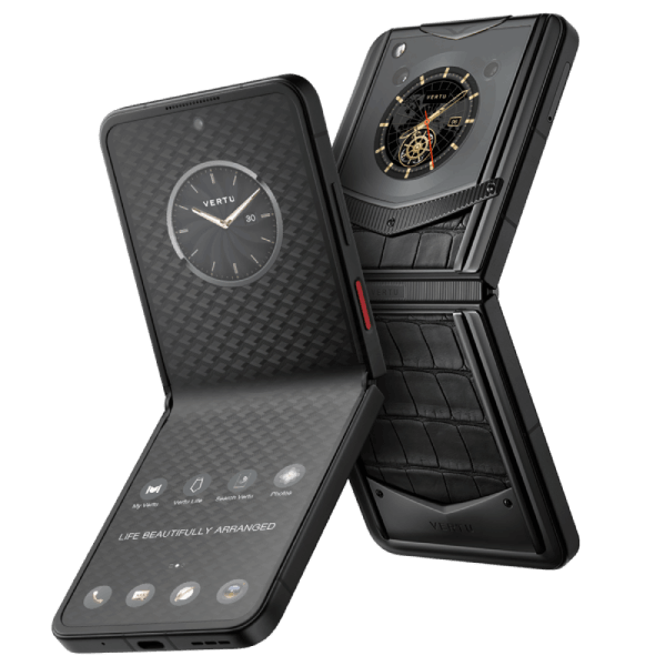 Vertu Ironflip Basalt Black Alli Bes Fee Alligator Skin