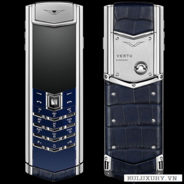 Vertu Signature S Navy Alligator