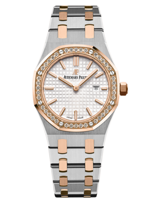 Phiên bản màu bạc với hoa văn của Grande Tapisserie dây đeo vàng hồng 18 cara