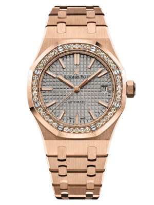 Phiên bản màu xám niken với hoa văn của Grande Grande Tapisserie dây đeo vàng 18 cara