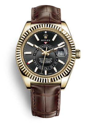 Phiên bản mặt số màu đen dây đeo da