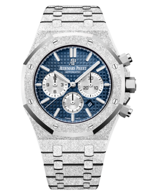 Phiên bản mặt màu xanh với hoa văn của Grande Tapisserie dây đeo thép không gỉ