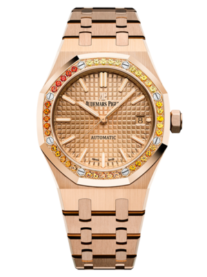 Phiên bản màu vàng hồng với hoa văn của Grande Tapisserie dây đeo vàng 18 cara