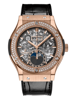 Phiên bản vàng 18K được đánh bóng với 126 viên kim cương dây da cá sấu