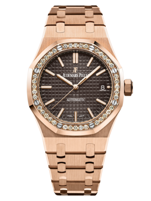 Phiên bản màu nâu với hoa văn của Grande Tapisserie dây đeo vàng 18 cara