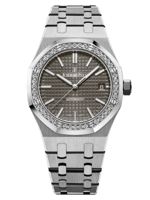 Phiên bản màu xám ruthenium với hoa văn của Grande Tapisserie dây đeo thép không gỉ