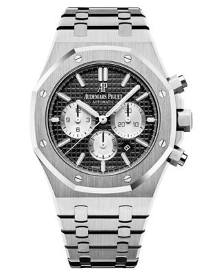 Phiên bản mặt số màu đen với hoa văn của Grande Tapisserie dây đeo thép không gỉ