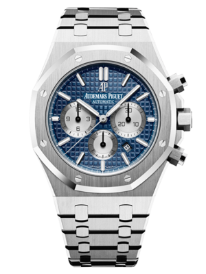 Phiên bản màu xanh với hoa văn của Grande Tapisserie dây đeo thép không gỉ