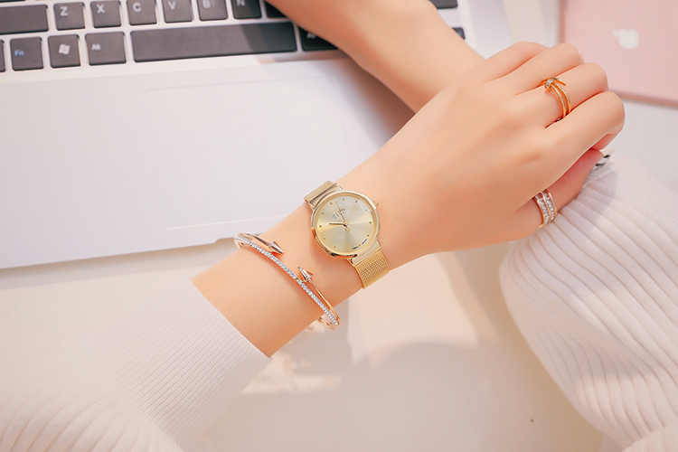 Giá thấp nhất GEDI Douyin Kuaishou phát sóng trực tiếp đồng hồ vàng bán  chạy nhất đồng hồ nữ mới đồng hồ đeo tay nữ dây thép chống thấm nước nạm kim